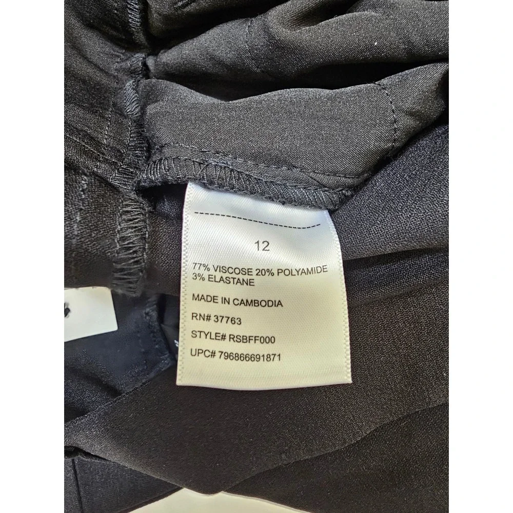 Rafaella Womens Black‎ Stretch Pants Straight Leg Work Trousers RSBFF000 Size 12